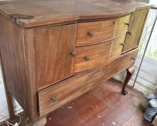 495 antiquebowfrontbuffetsideboardwith