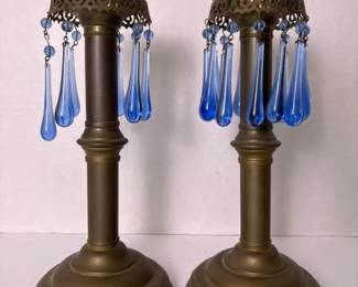 013 pairofvintageornatebrasscandlestick