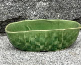 342 vintageusapotterygreenbasketweavepl
