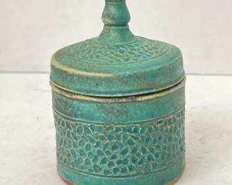 157 handmadeturquoiseglazedstonewaresuga