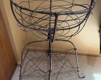 A few Antique wire outdoor baskets