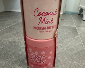 Frosted  Merry Skin Care Duo  Coconut Mint Body Butter  Sugar Cookie Body Scrub