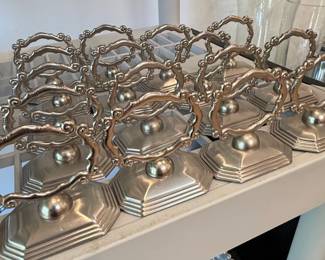 Silver Plated Napkin Rings Set