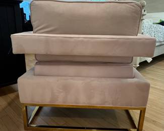 TOV Furniture Avery Pink Velvet Accent Chair second image
