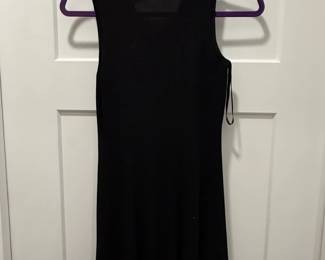 St. John Knit Black Dress with White Embellishment second image