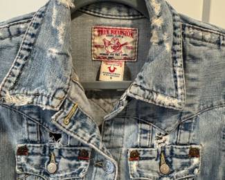 True Religion Jimmy Super T Distressed Denim Jacket second image