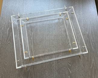 Clear Acrylic Photo Frame with Metal Posts third image
