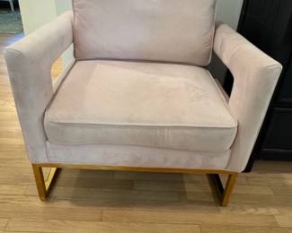 TOV Furniture Avery Pink Velvet Accent Chair