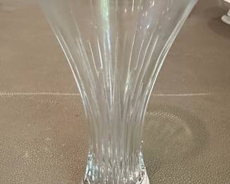 Fluted Crystal Glass Vase