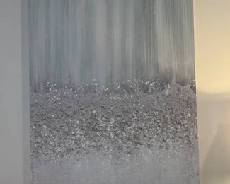 Textured Abstract Wall Art with Glitter Accents