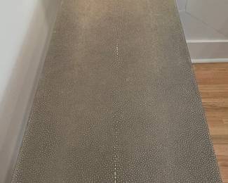 Gray Shagreen Console Table with Lower Shelf second image