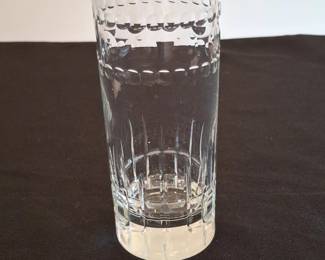 Crystal Highball Glass with Geometric Cut