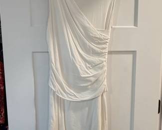 Theory Asymmetrical Draped Jersey Dress