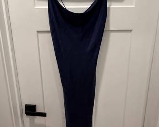 Jennifer Hope Navy Blue Silk Slip Dress