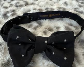 Tommy Hilfiger Adjustable Silk Blend Bow Tie with Stars