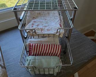 Tier Wire Storage Cart with Baskets