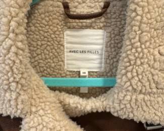 Avec Les Filles Faux Shearling Lined Moto Jacket second image