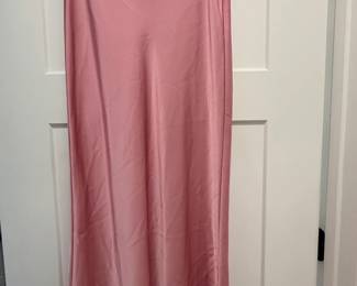ZARA Satin Midi Slip Skirt