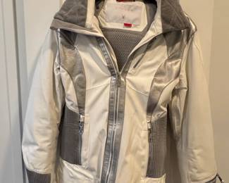Spyder Womens White  Silver Ski Jacket Size