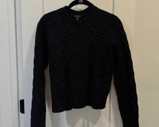 Rag  Bone Black Cable Knit Sweater