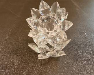 Godinger Shannon Crystal Lotus Candle Holders second image