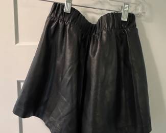 Steve Madden Faux Leather Paperbag Waist Shorts third image