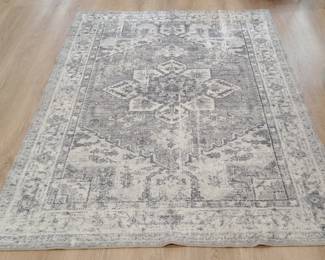 LBRIS Gray Medallion Area Rug