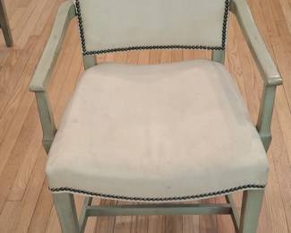 Upholstered Armchair with Nailhead Trim