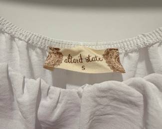 Altard State White Puff Sleeve Crisscross Waist Mini Dress third image