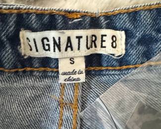 Signature Distressed Denim HighWaisted Shorts second image