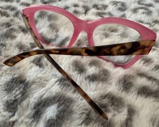 AX Studio Pink CatEye Eyeglasses with Tortoiseshell Temples second image