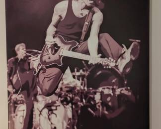 Angus Young AC or DC Guitar Play Canvas Wall Art