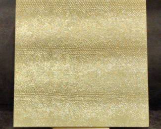 Gold Faux Shagreen Jewelry Box with Handle third image