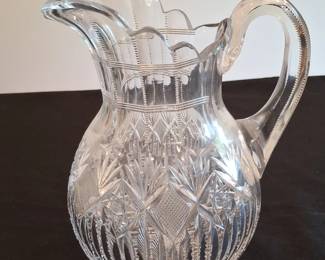 American Brilliant Cut Glass Pitcher