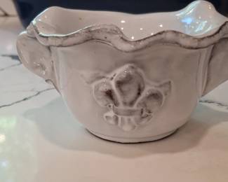 Fleurdelis Ceramic Gravy Boat  Abigails