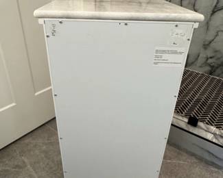 White Woven Drawer Chest with Marble Top third image