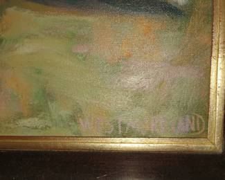 Oil Painting of Two Lambs by J. Parland third image