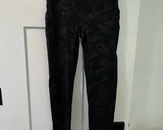 SPANX Faux Leather Camo Leggings  Matte Black Camo