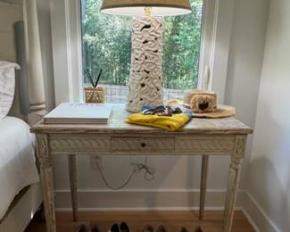 Distressed Louis XVI Style Console Table