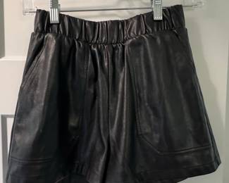 Steve Madden Faux Leather Paperbag Waist Shorts