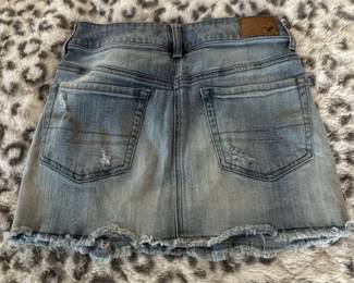 American Eagle Outfitters Distressed Denim Mini Skirt third image