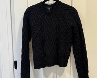 Rag  Bone Black Cable Knit Sweater third image