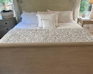 Distressed Louis Philippe Style Bed Frame third image