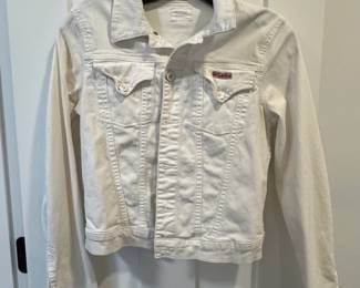 Hudson Jeans White Denim Trucker Jacket