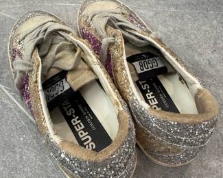 Golden Goose Superstar Glitter Sneakers  Pink, Gold, and Silver second image