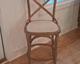 French Country CrossBack Bar Stools Set of  second image