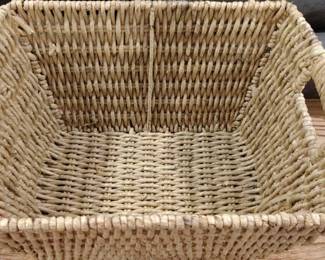 Woven Hyacinth Storage Basket with Handles second image