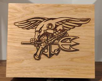 US Navy SEALs Emblem Wooden Plaque