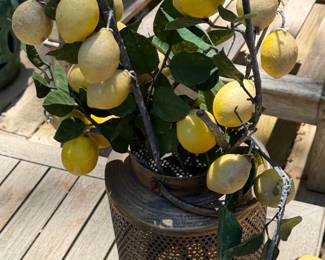 Artificial Lemon Tree in Decorative Pot