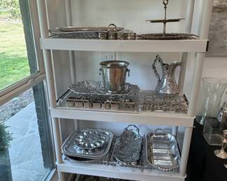Assorted SilverPlated Servingware and Barware Collection